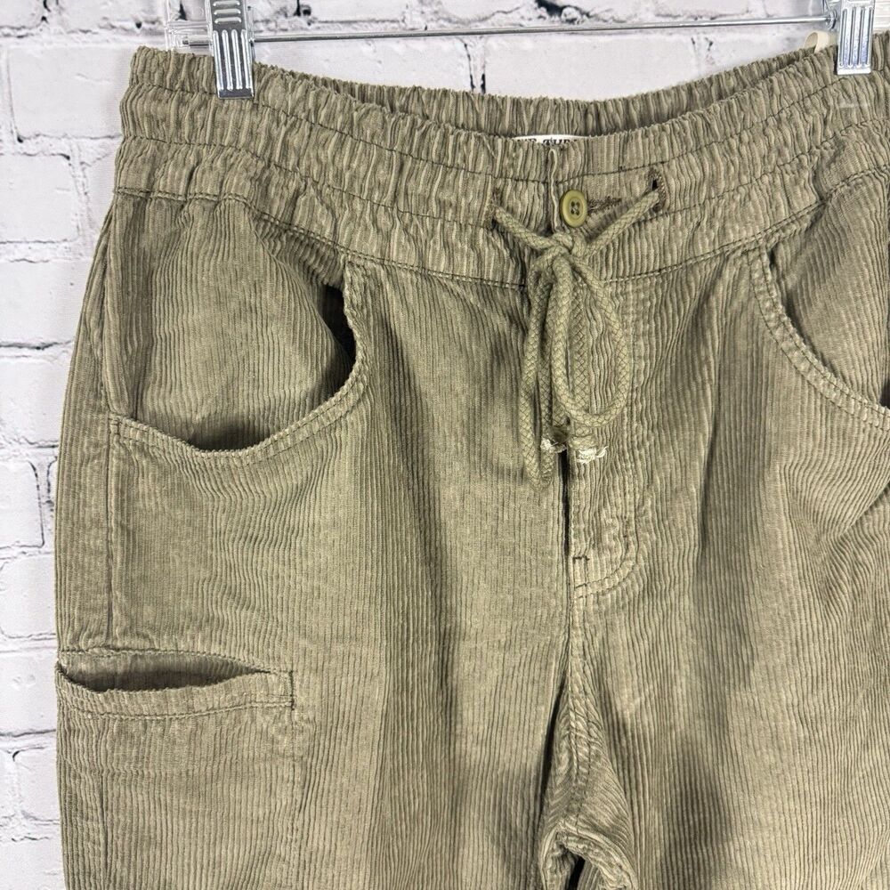 NWT We The Free People Modern Love Pull On Cord Jeans Green High Rise - Picture 11 of 16